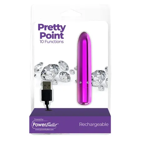 PowerBullet Pretty Point Purple - Compact 10-Function Precision Device