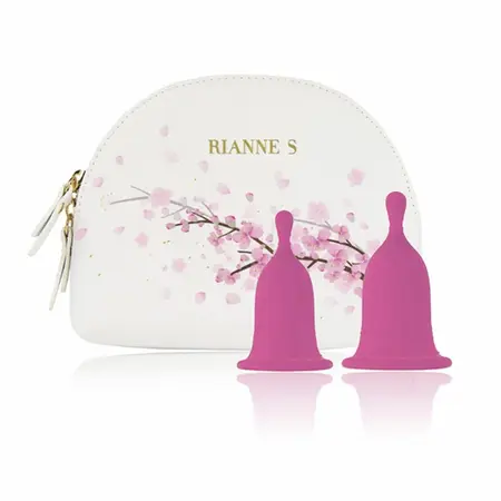 RS Femcare Cherry Cup Menstrual Cup Set S/M with Storage Bag