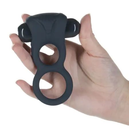 LUX Active Triad Dual Vibrating Ring with Remote Control, Silicone, Black
