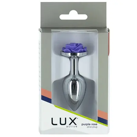 Lux Active Metal Rose Plug Purple - Tapered, Body-Safe, 3