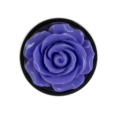 Lux Active Metal Rose Plug Purple - Tapered, Body-Safe, 3