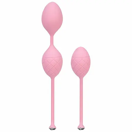 Pillow Talk Frisky Pink Kegel Exercise Balls Silicone 203mm