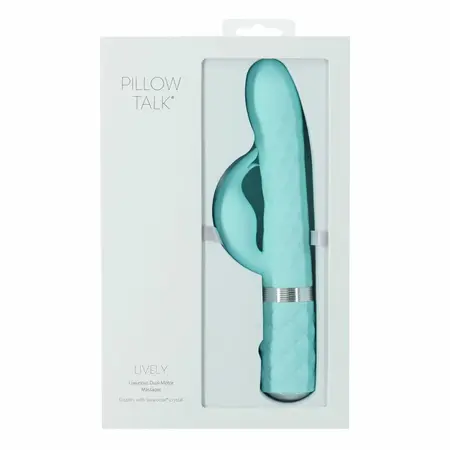 Pillow Talk Lively Teal Dual Motor Silicone Massager USB Rechargeable