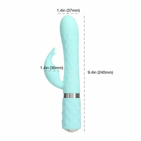 Pillow Talk Lively Teal Dual Motor Silicone Massager USB Rechargeable