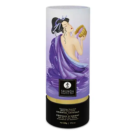 Shunga Bath Salts Exotic Fruits 500g - Dead Sea Crystals & Fragrant Candle