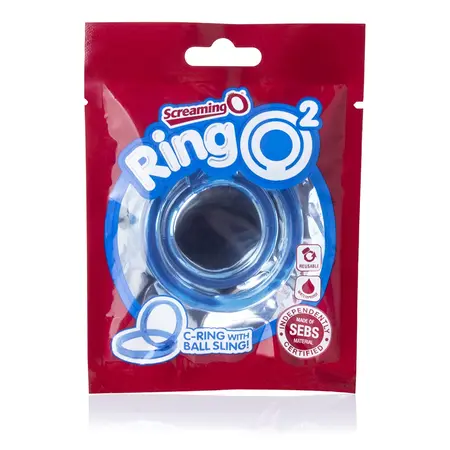 The Screaming O RingO 2 Blue - Dual Support Intimate Ring SEBS
