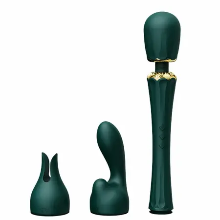 ZALO Kyro Turquoise Green Wand - Direct Power 2.0, 2 Attachments, USB