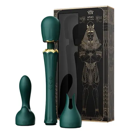 ZALO Kyro Turquoise Green Wand - Direct Power 2.0, 2 Attachments, USB