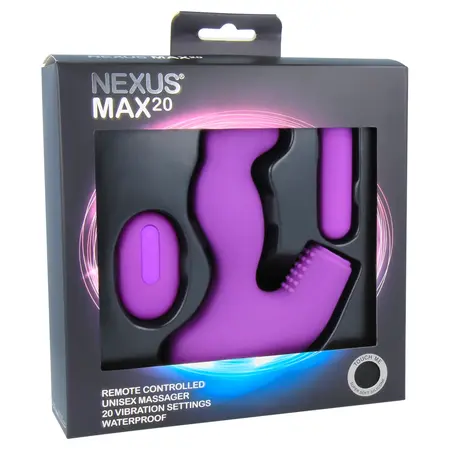 Nexus Max 20 Intimate Silicone System Purple Rechargeable 20 Modes