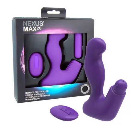 Nexus Max 20 Intimate Silicone System Purple Rechargeable 20 Modes