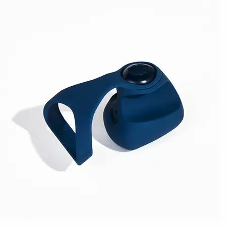 Dame Products Fin Navy - Compact Wearable Personal Massager, 3 Speeds