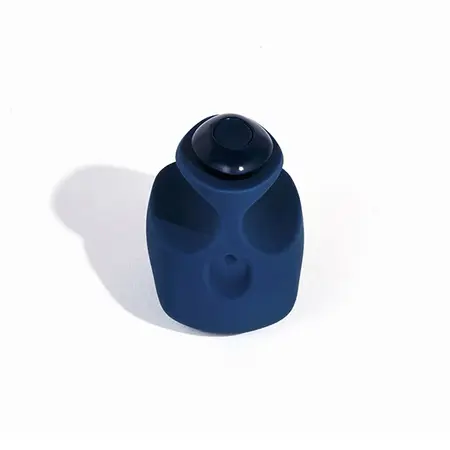 Dame Products Fin Navy - Compact Wearable Personal Massager, 3 Speeds
