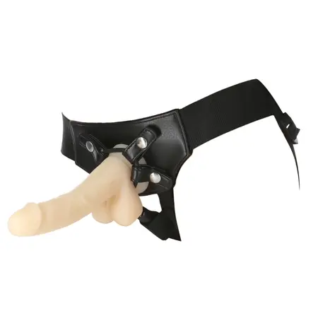 Addiction Strap-On Harness Adjustable Black One Size with PowerBullet