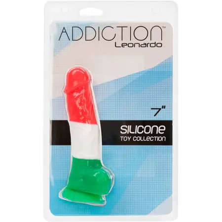 Addiction Leonardo 18 cm Multi-Color Silicone Model with Suction Base