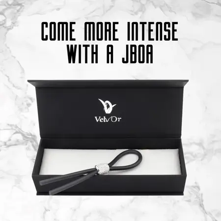 Velv'Or JBoa 301 Adjustable Silicone Intimate Ring Black/Silver 13cm