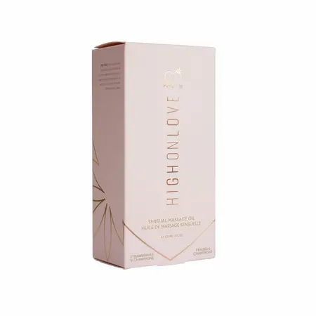 HighOnLove Massage Oil Strawberries & Champagne 120ml - Nourishing Formula