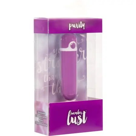 Wonderlust Purity Mini Vibration System Purple Rechargeable 20 Modes