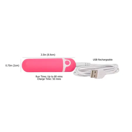 Wonderlust Purity Pink Mini Intimate Massager 20 Modes Waterproof