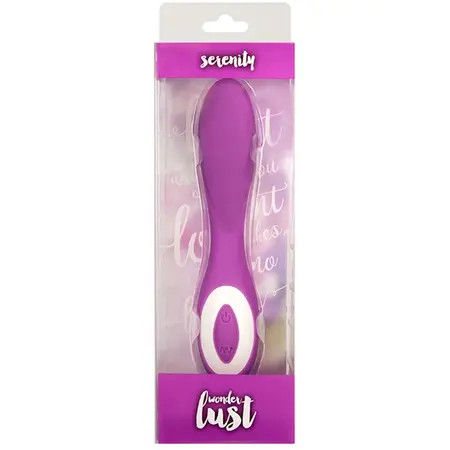 Wonderlust Serenity Purple - Rechargeable Silicone Massager, 20 Modes