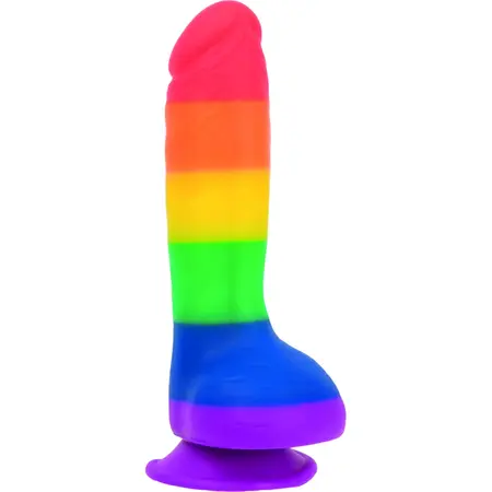 Addiction Justin 20 cm Silicone Rainbow Model with Suction Base