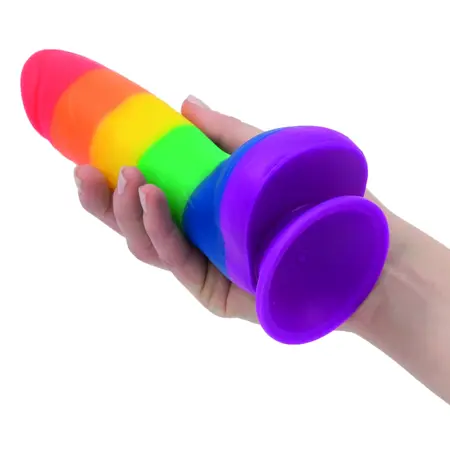 Addiction Justin 20 cm Silicone Rainbow Model with Suction Base