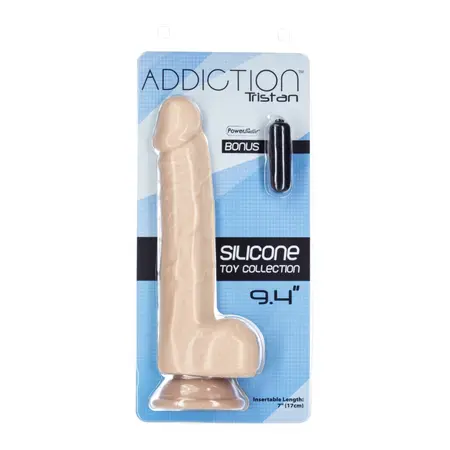 Addiction Tristan Silicone Intimate Device 23 cm Beige, Suction Base