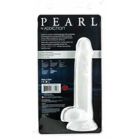 Addiction Pearl Dong 19 cm, Pearlescent TPE, Suction Cup Base