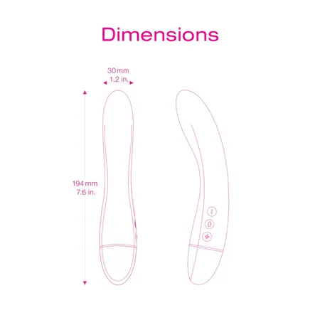 Intimina Raya Curved Personal Wellness Device Waterproof Silicone Pink
