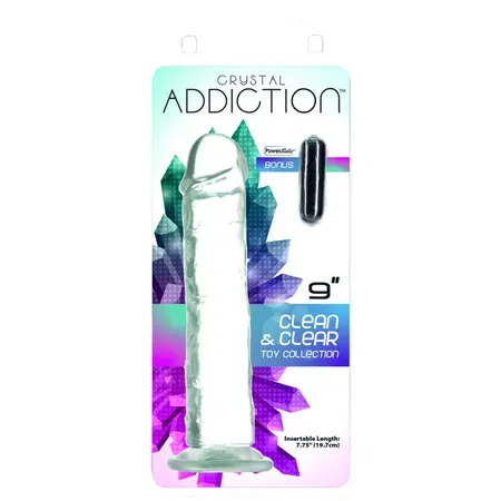 Addiction Crystal Addiction Intimate Machine 23cm Clear TPE Suction Base