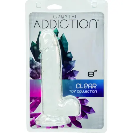 Addiction Crystal Addiction Clear 20 cm Flexible Intimate Model TPE