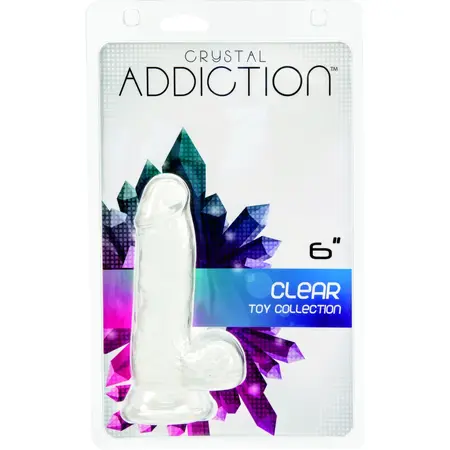 BMS Factory Crystal Addiction Clear Intimate Model 15 cm, Suction Base