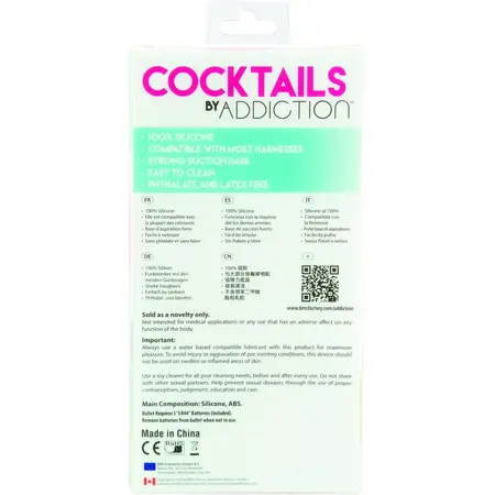 Addiction Cocktails Mint Mojito 14cm Silicone Intimate Device