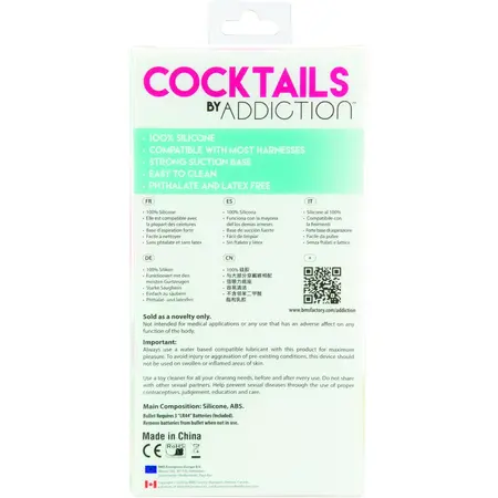Addiction Cocktails Blue Lagoon 14 cm Silicone Model with Suction Base
