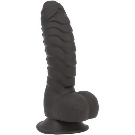 Addiction Ben 18 cm Black Silicone Ribbed Model with Suction Base
