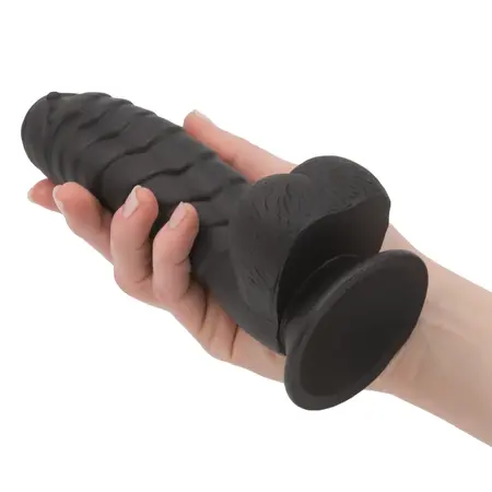 Addiction Ben 18 cm Black Silicone Ribbed Model with Suction Base
