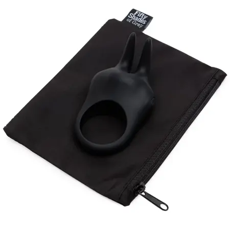 Fifty Shades of Grey Sensation Ring USB Rechargeable Black Silicone