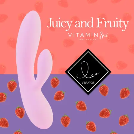 FeelzToys Lea Strawberry Dual-Motor Silicone Intimate Device 202mm