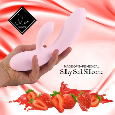 FeelzToys Lea Strawberry Dual-Motor Silicone Intimate Device 202mm