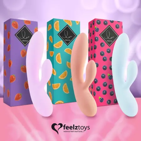 FeelzToys Lea Strawberry Dual-Motor Silicone Intimate Device 202mm
