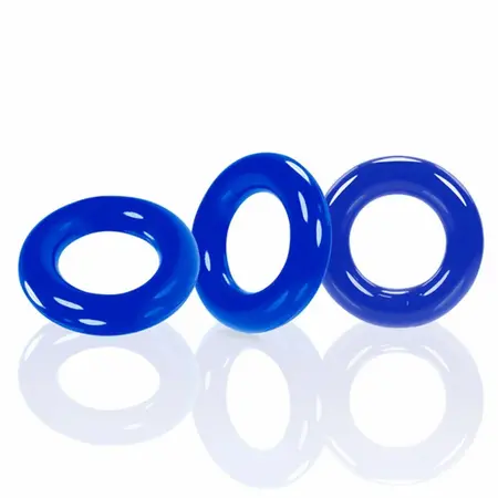 Oxballs Willy Rings 3-Pack Police Blue Flexible Intimate Rings