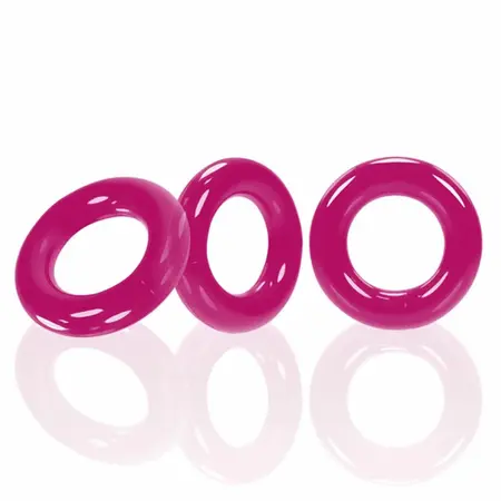 Oxballs WILLY RINGS 3-Pack Intimate Rings Hot Pink Flexible Set