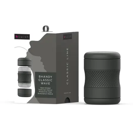 B Swish Bhandy Classic Wave Intimate Manual Device Black 9 cm