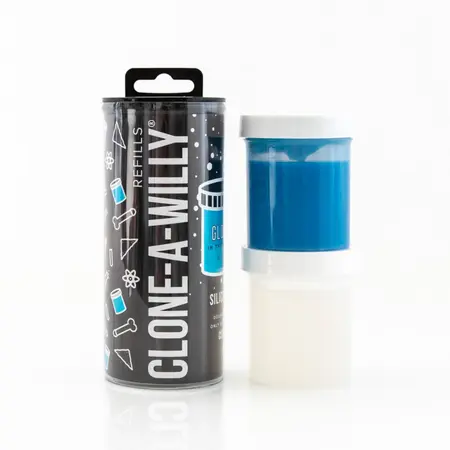 Clone-A-Willy Blue Glow Silicone Refill - Luminous Intimate Casting Kit Material