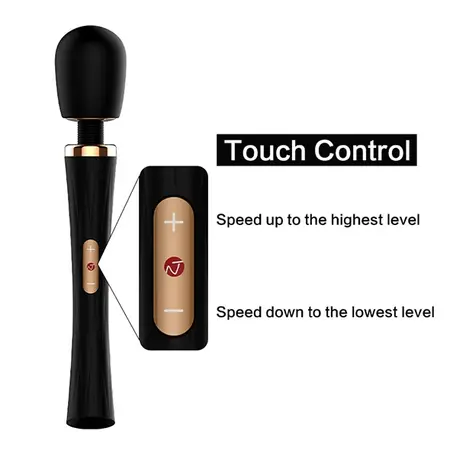 Nomi Tang Power Wand Black - Cordless Silicone Massager, 5 Modes