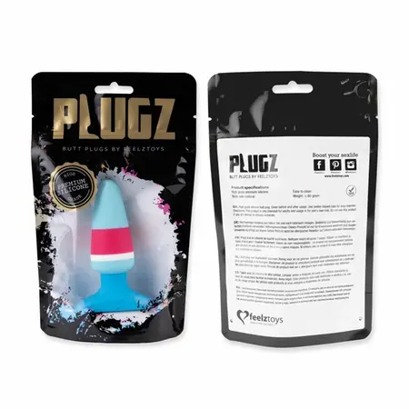 FeelzToys Plugz Colors No. 1 Intimate Silicone Plug Pink-Blue 9cm