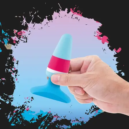 FeelzToys Plugz Colors No. 1 Intimate Silicone Plug Pink-Blue 9cm