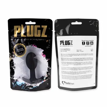 FeelzToys Plugz Black No. 3 Silicone Anal Plug 9 cm Ergonomic Design