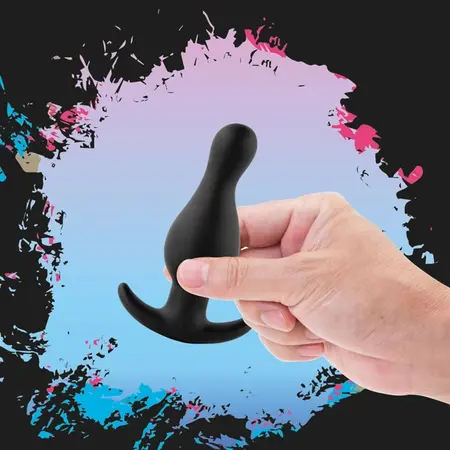 FeelzToys Plugz Black No. 2 Intimate Silicone Plug, Medium Size