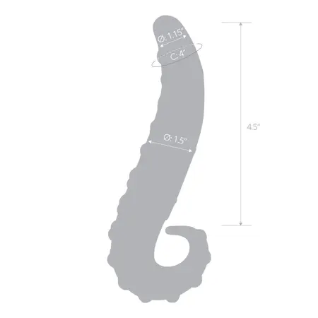 Glas Lick It Textured Curved Glass Stimulator 15.2 cm