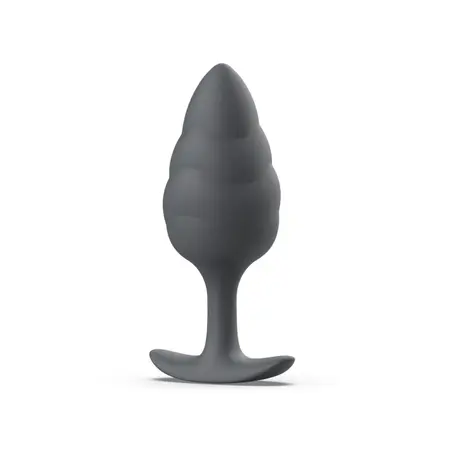 B Swish Bfilled Basic Plus Wave Slate - Anatomical Plug, Silicone, 10.8 cm